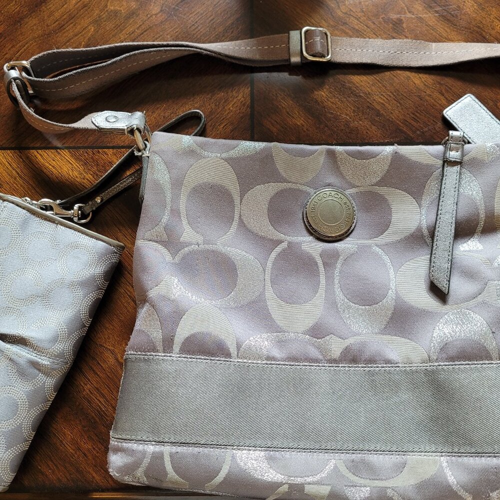 Coach Messenger Bag with matching wristlet wallet